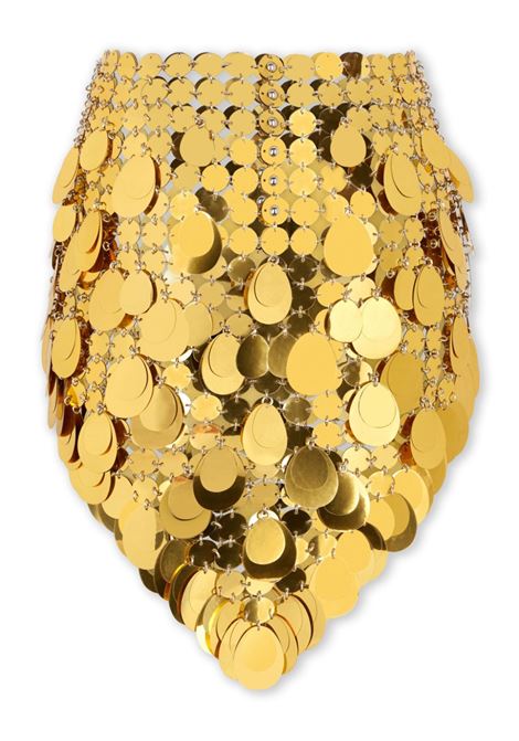 Minigonna Gold Sparkle Assembly in oro di Rabanne - donna RABANNE | 24FIJU546PS0202P710