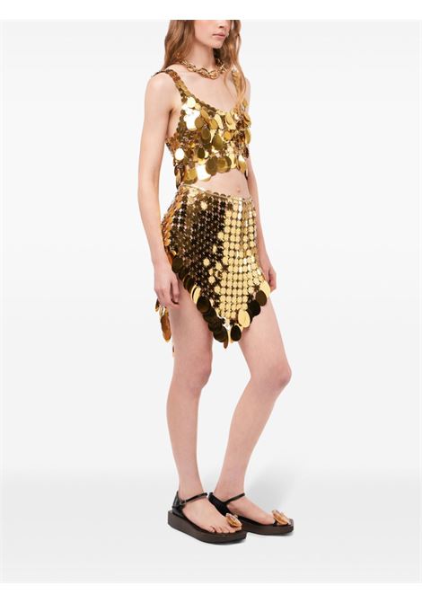 Gold Gold Sparkle Assembly mini skirt Rabanne - women RABANNE | 24FIJU546PS0202P710