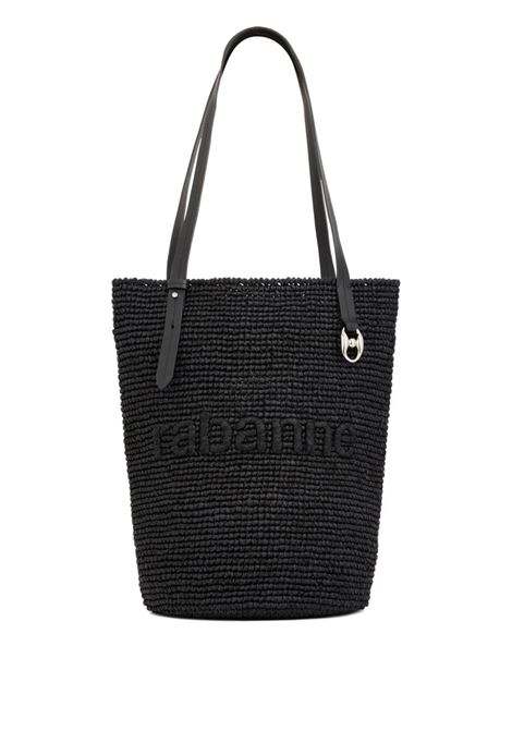 Black cabas basket shoulder bag Rabanne - women