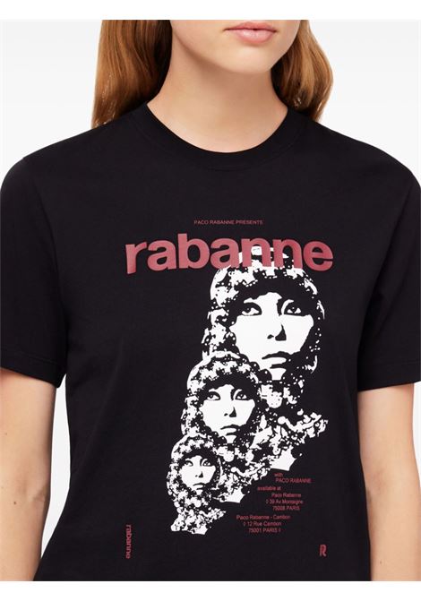 T-shirt Visconti in nero - donna RABANNE | 24SJTE140CO0481P001