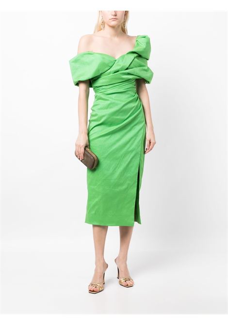 Green Gia ruched midi dress Rachel gilbert - women RACHEL GILBERT | 24PTRG61671GRN