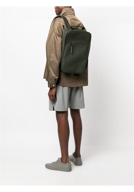 Green two-way zip-fastening backpack Rains - unisex RAINS | RA12310GRE