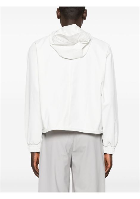 White zip-up hooded jacket Rains - unisex RAINS | RA18040POW