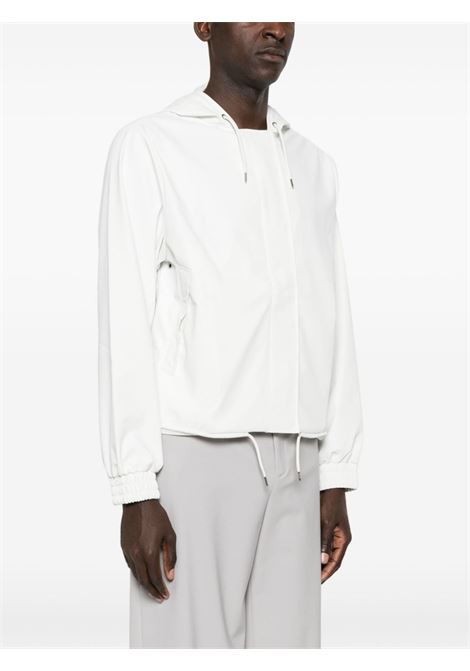 White zip-up hooded jacket Rains - unisex RAINS | RA18040POW