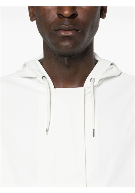 White zip-up hooded jacket Rains - unisex RAINS | RA18040POW