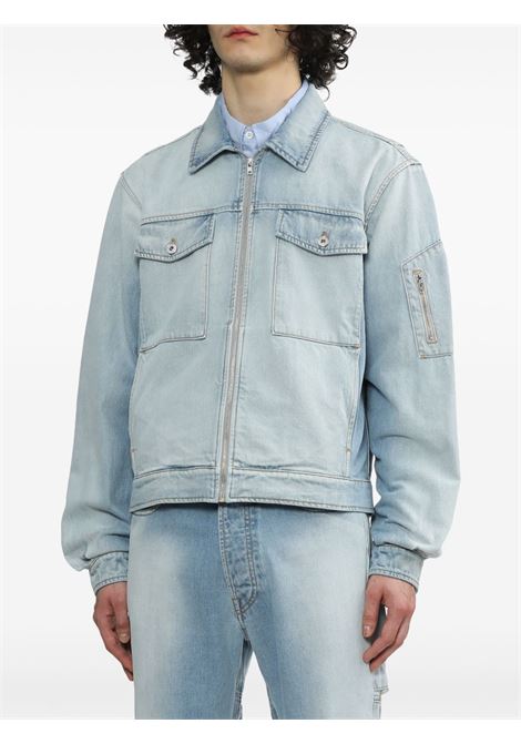 Light blue zip-up denim jacket - men  RANDOM IDENTITIES | RAN03J0011