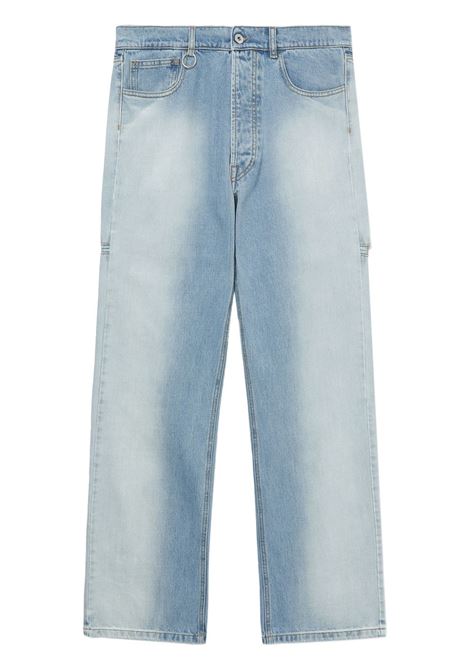 Jeans dritti con dettaglio cut-out in blu - uomo RANDOM IDENTITIES | RAN03P0011