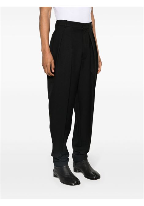 Black pleated tailored trousers - men RANDOM IDENTITIES | RAN03P1051