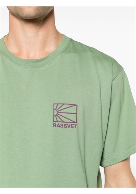 Green logo-appliqu? T-shirt - men RASSVET | PACC14T0012