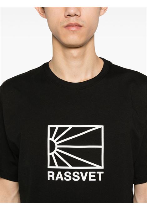Black Paccbet logo-print T-shirt - men RASSVET | PACC14T0021
