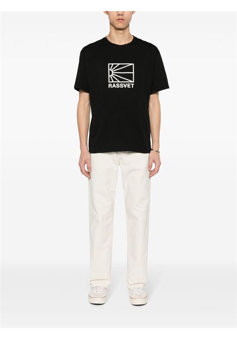 Black Paccbet logo-print T-shirt - men RASSVET | PACC14T0021