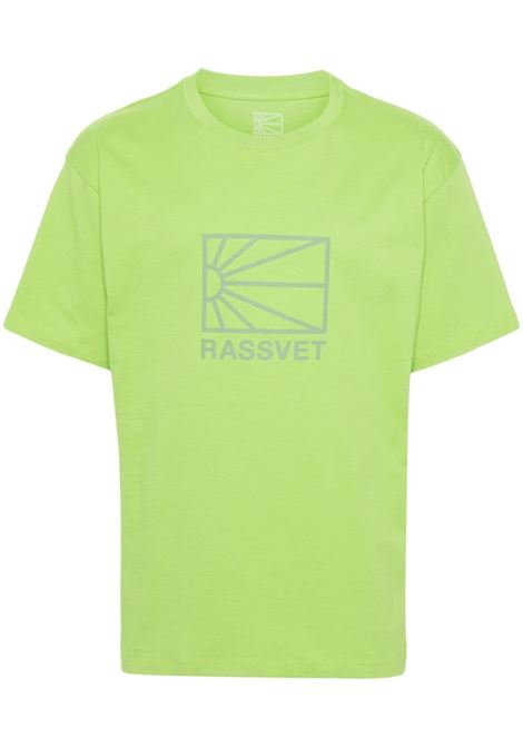 Lime logo-rubberised T-shirt - men RASSVET | PACC14T0022