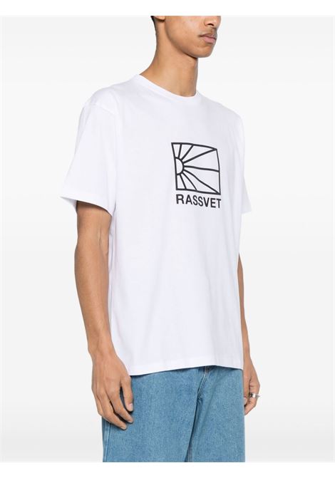 White Paccbet logo-print T-shirt - men RASSVET | PACC14T0024