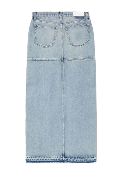 Blue side-slit denim maxi skirt - women RE/DONE | 14105WMRSPSKRPPDTD