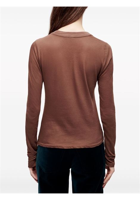 Brown Hanes sheer T-shirt - women RE/DONE | 38002WSHLSTEAESPRSS