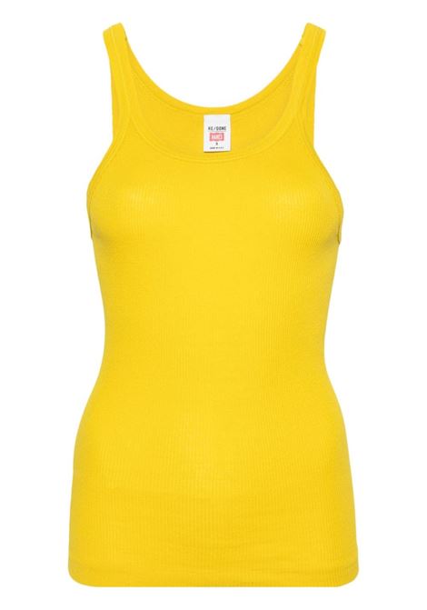 Yellow round-neck tank top - women RE/DONE | R2402WRIBTNKABMBL