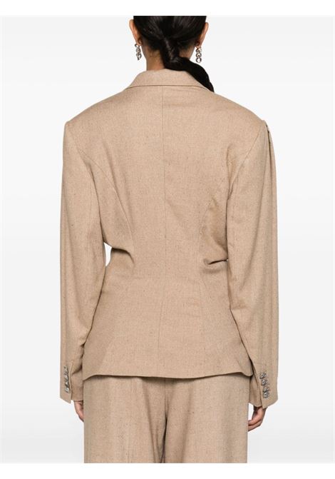 Blazer doppiopetto con design bicolore in beige - donna REMAIN | 5011172512171038