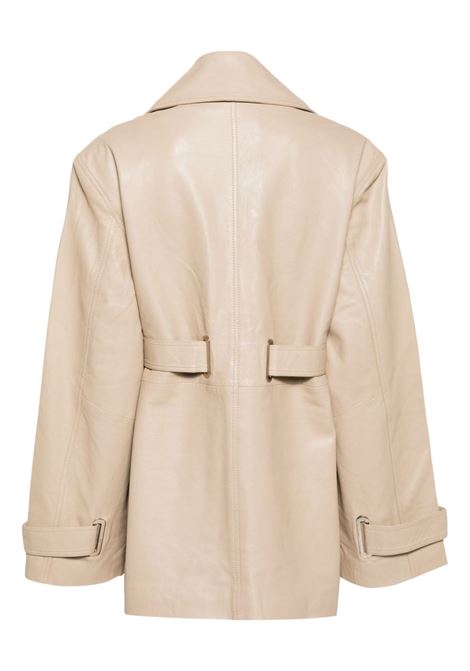 Beige notched-lapel belted jacket Remain - women REMAIN | 5013032209151116