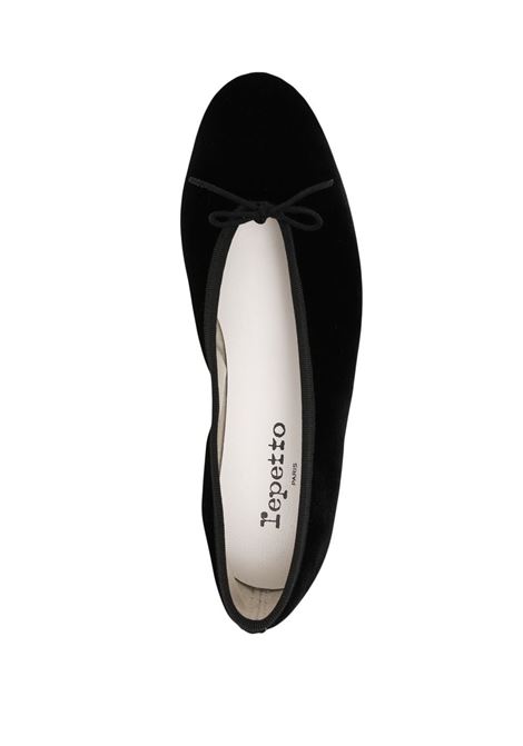 Black velvet-effect ballerina shoes - women REPETTO | V4096VE410