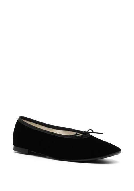 Black velvet-effect ballerina shoes - women REPETTO | V4096VE410