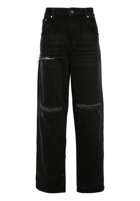 Black R3D Destroyer mid-rise loose-fit jeans - men