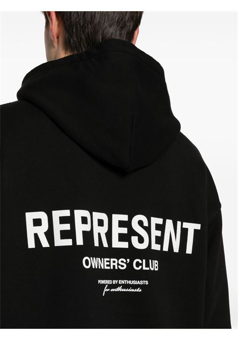 Black logo-print sweatshirt - men REPRESENT | OCM40701