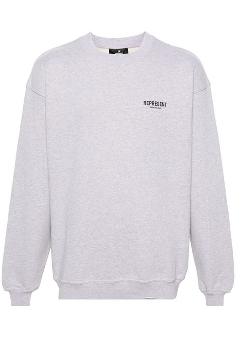 Grey logo-print sweatshirt - men