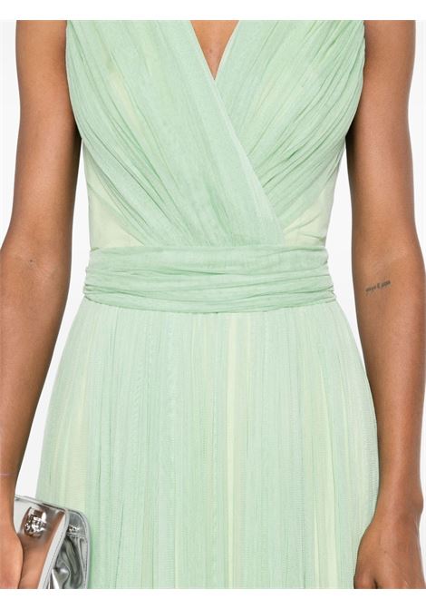 Green Leila tulle-overlay dress RHEA COSTA - women RHEA COSTA | 23239DPSTCCH