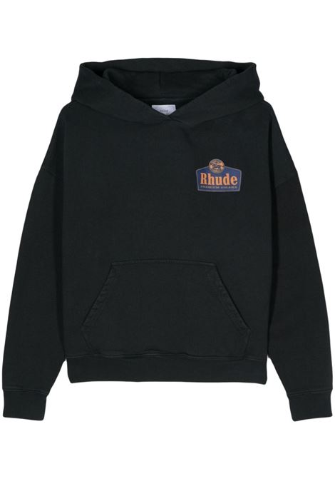 Black logo-print sweatshirt - men