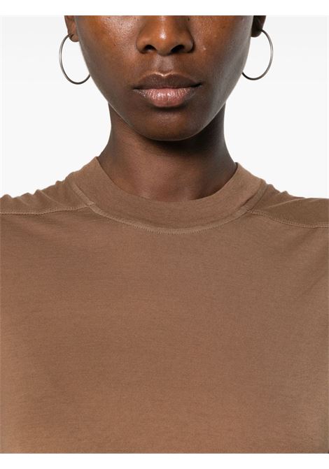 T-shirt Level T crop in marrone - donna RICK OWENS DRKSHDW | DS01D1207BH44