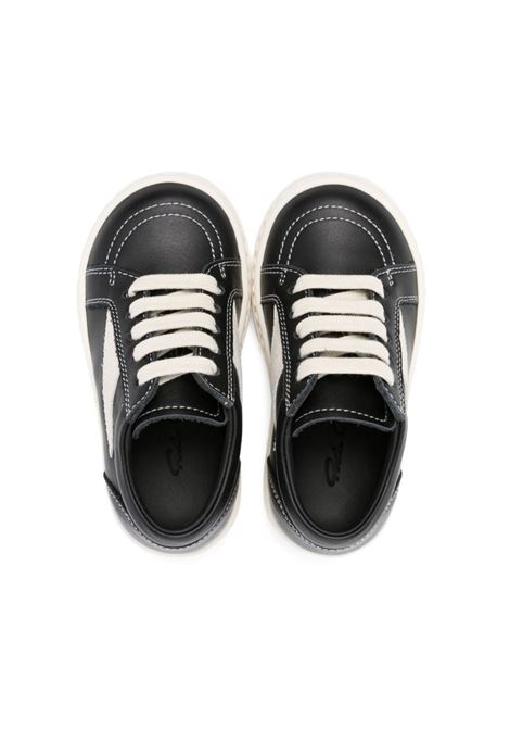 Black panelled-design leather sneakers - kids RICK OWENS KIDS | BG01D4892LCOLVS911