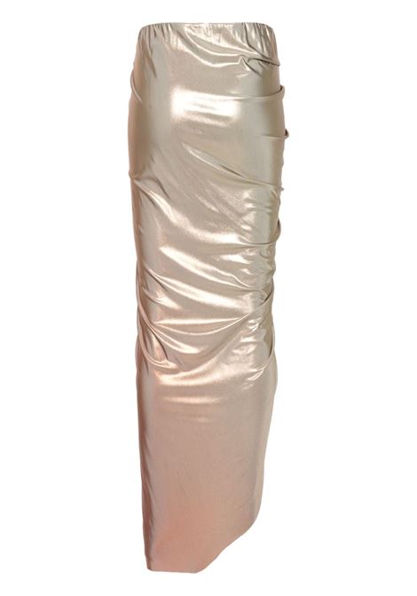 Gold satin-finish skirt Rick Owens Lilies - women RICK OWENS LILIES | LI01D6317GVIDEG123D