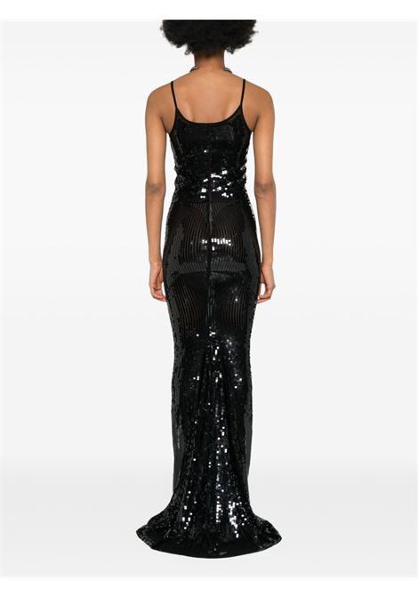 Black Slip Gown sequin-design dress - women RICK OWENS LILIES | LI01D6501TUEM80909