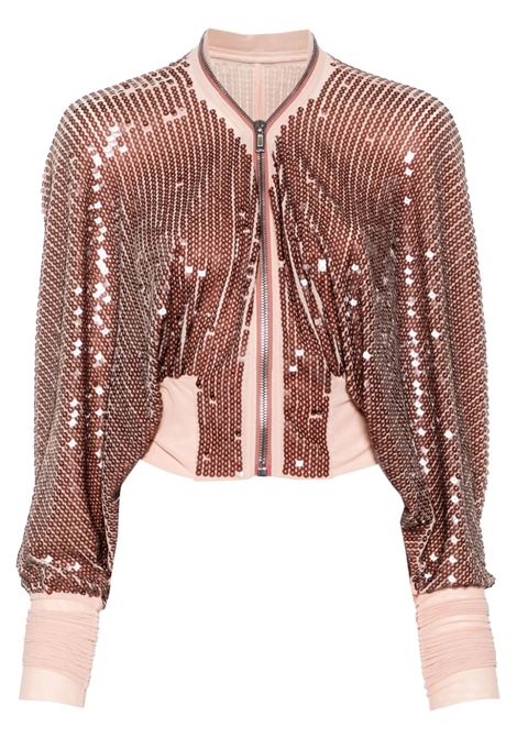 Nude pink Klaus sequin-design cropped jacket Rick Owens Lilies - women RICK OWENS LILIES | LI01D6711TUEM8124124