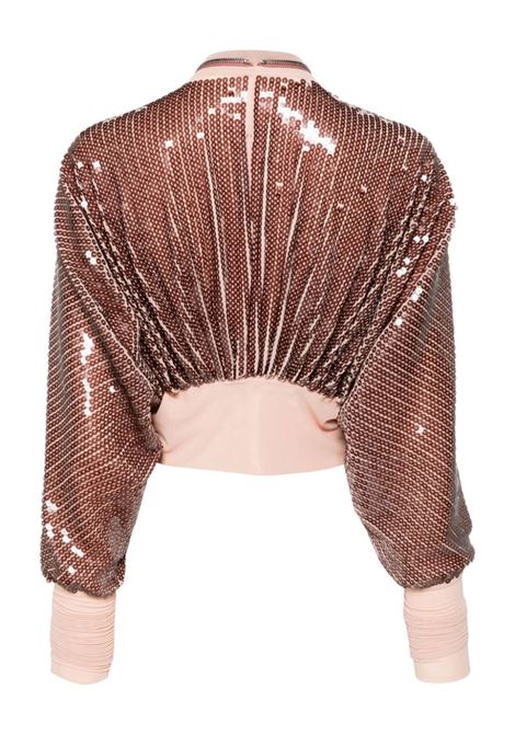 Nude pink Klaus sequin-design cropped jacket Rick Owens Lilies - women RICK OWENS LILIES | LI01D6711TUEM8124124