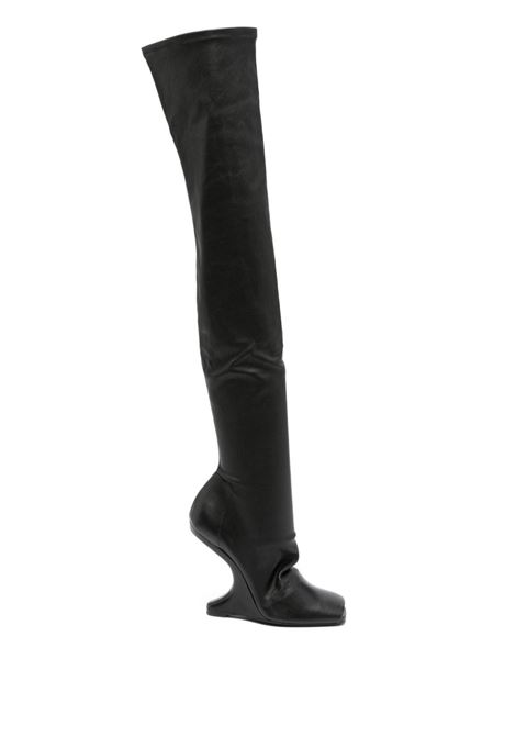 Stivali Cantilever 120mm Rick owens lilies in nero - donna