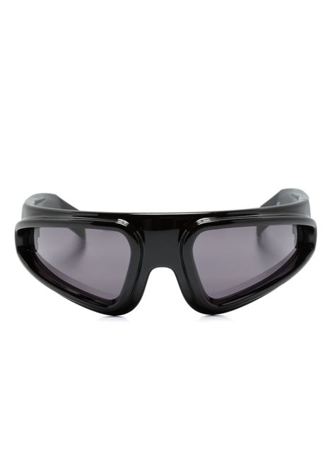 Black biker-frame sunglasses Rick owens - unisex