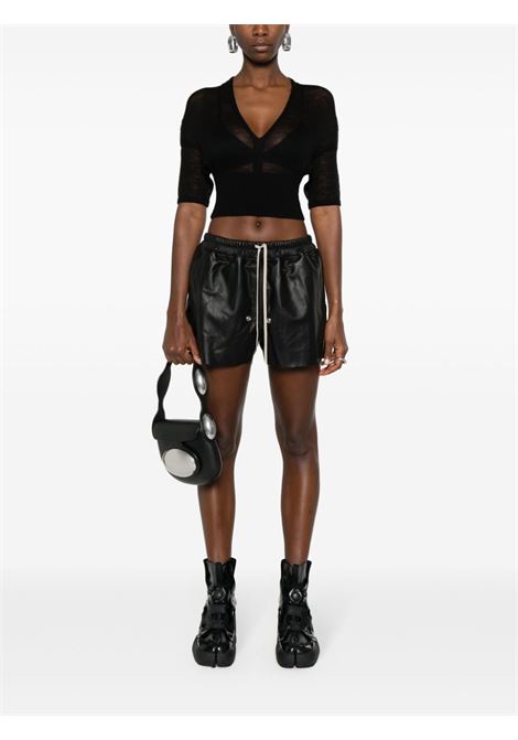 Shorts denim Gabe Boxers in nero - donna RICK OWENS | RO01D2387LLP09