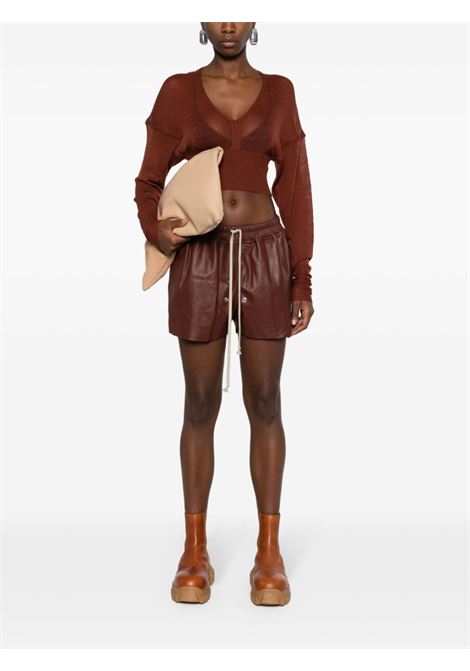 Brown Gabe Boxers denim shorts - women RICK OWENS | RO01D2387LLP73