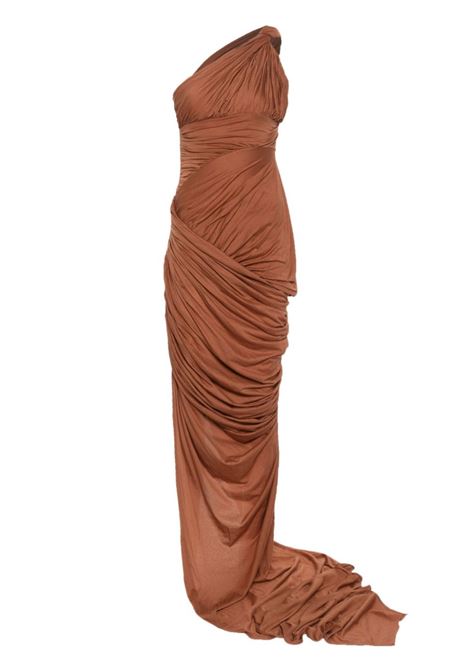 Brown lido draped dress - women RICK OWENS | RO01D2588BH54