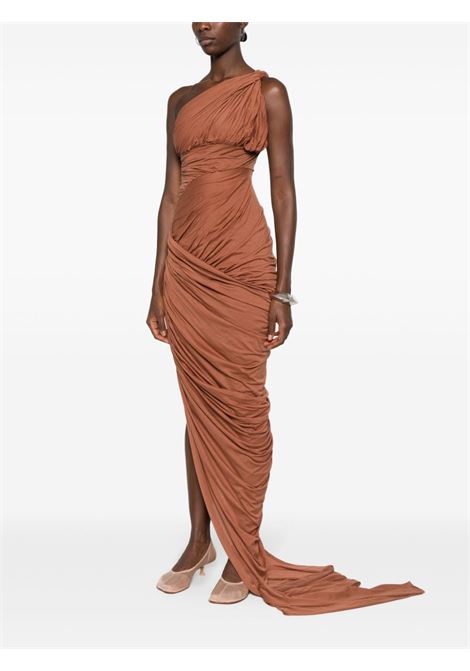 Brown lido draped dress - women RICK OWENS | RO01D2588BH54