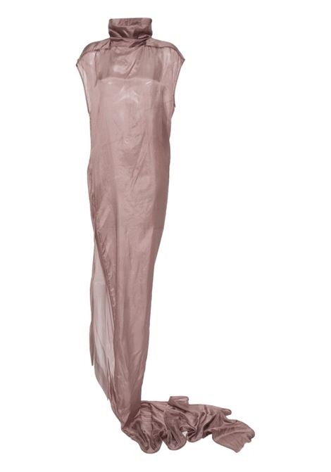 Dusty pink Edfu T asymmetric dress - women RICK OWENS | RO01D2595SH63