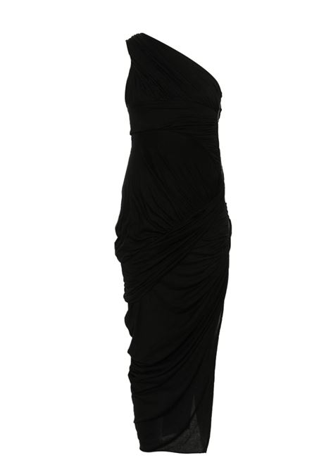 Black lido draped gown - women