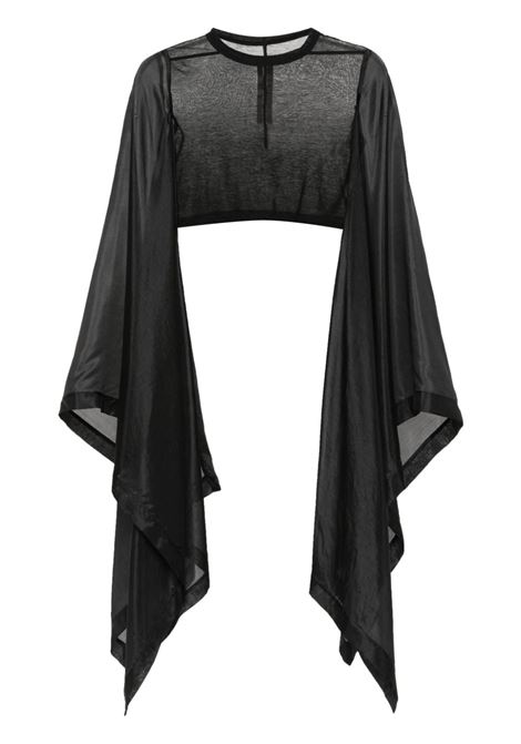 Top crop Flag in nero - donna