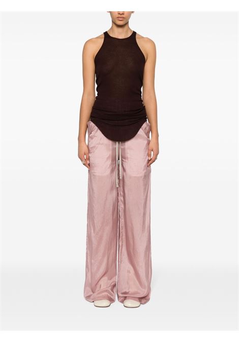 Dusty pink straight-leg palazzo trousers - women RICK OWENS | RP01D2312J63
