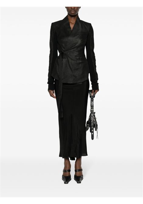 Giacca con design a portafoglio in nero - donna RICK OWENS | RP01D2707LBA09
