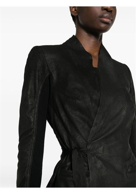 Black cracked-effect  jacket - women RICK OWENS | RP01D2707LBA09