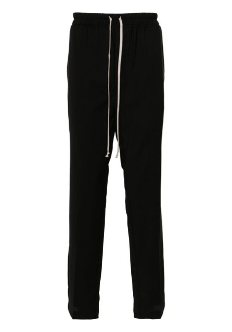 Black mid-rise tapered trousers - men 