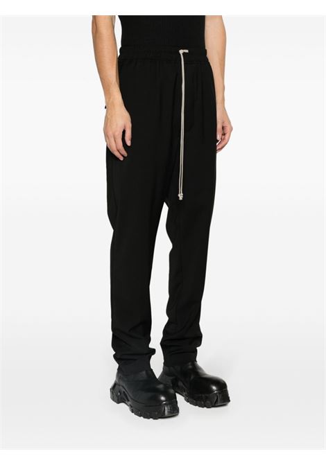 Black mid-rise tapered trousers - men  RICK OWENS | RU01D3390WL09