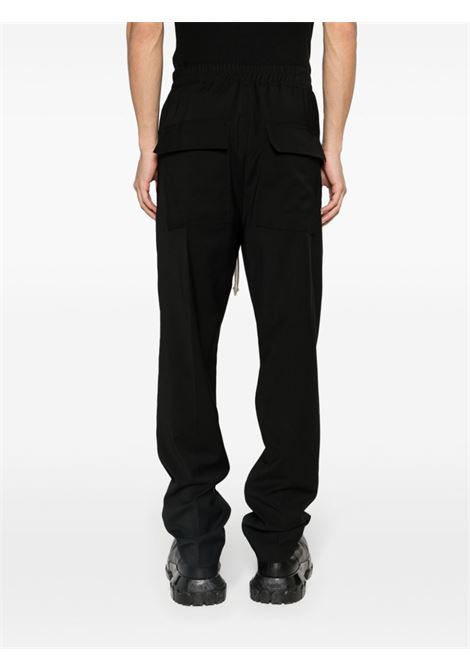 Black mid-rise tapered trousers - men  RICK OWENS | RU01D3390WL09